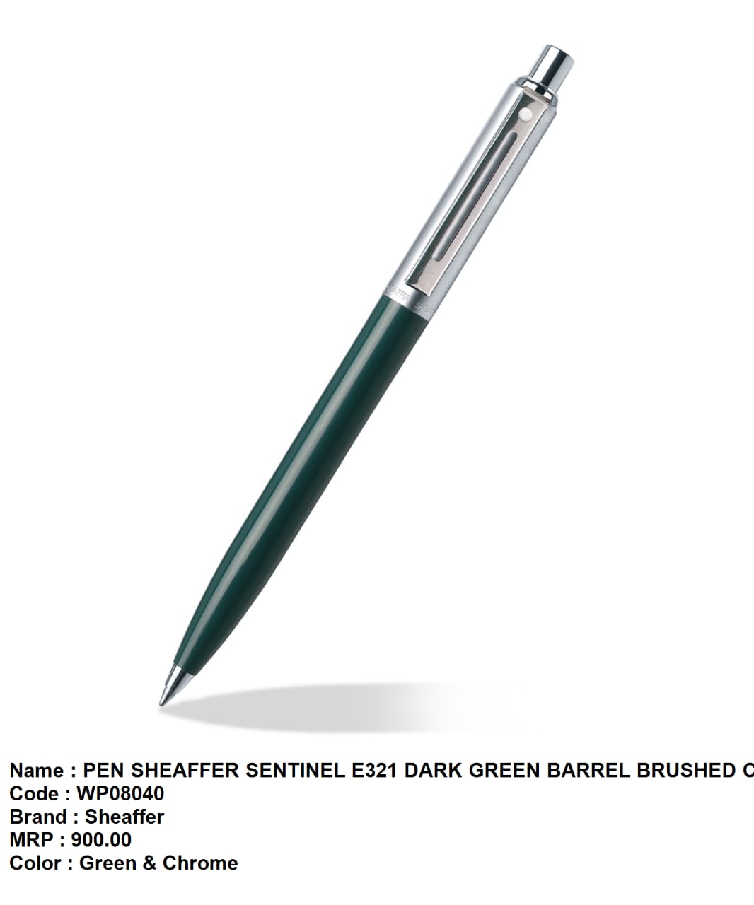Pen sheaffer sentinel E321 dark green barrel brushed 